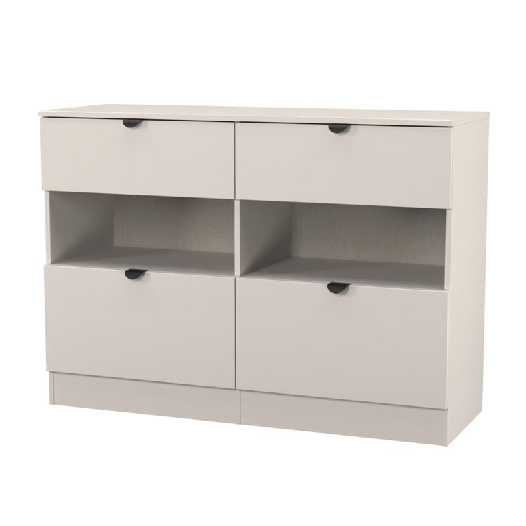 Bora Chest - 4 Drawer - Open Shelf - Midi - Kashmir Matt