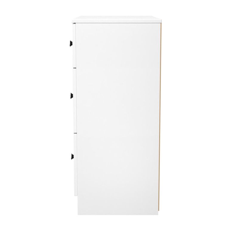 Yarmouth Chest - Deep - 3 Drawer - Black Matt and White Matt