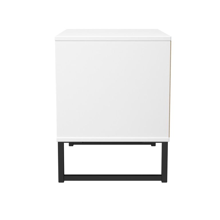 Fluted Chest - 2 Drawer - Midi - White Matt