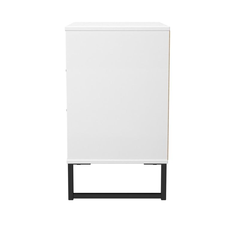 Fluted Chest - 3 Drawer - Midi - White Matt