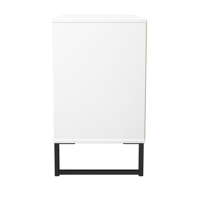 Fluted Chest - 3 Drawer - White Matt