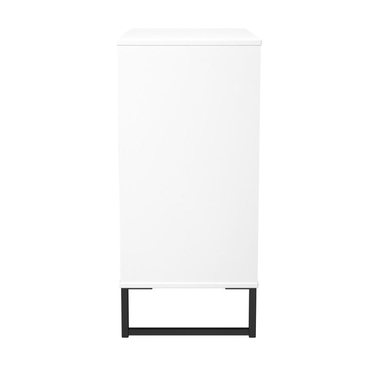 Fluted Chest - 4 Drawer - White Matt