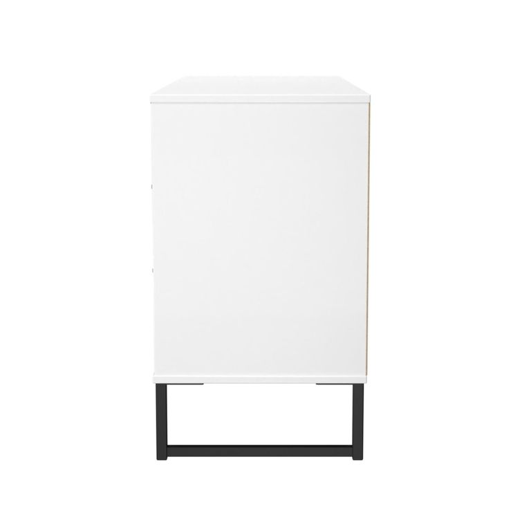 Fluted Chest - 6 Drawer - Midi - White Matt
