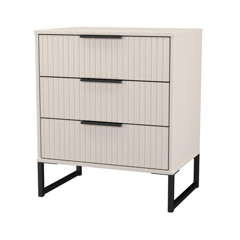 Fluted Chest - 3 Drawer - Midi - Kashmir Matt