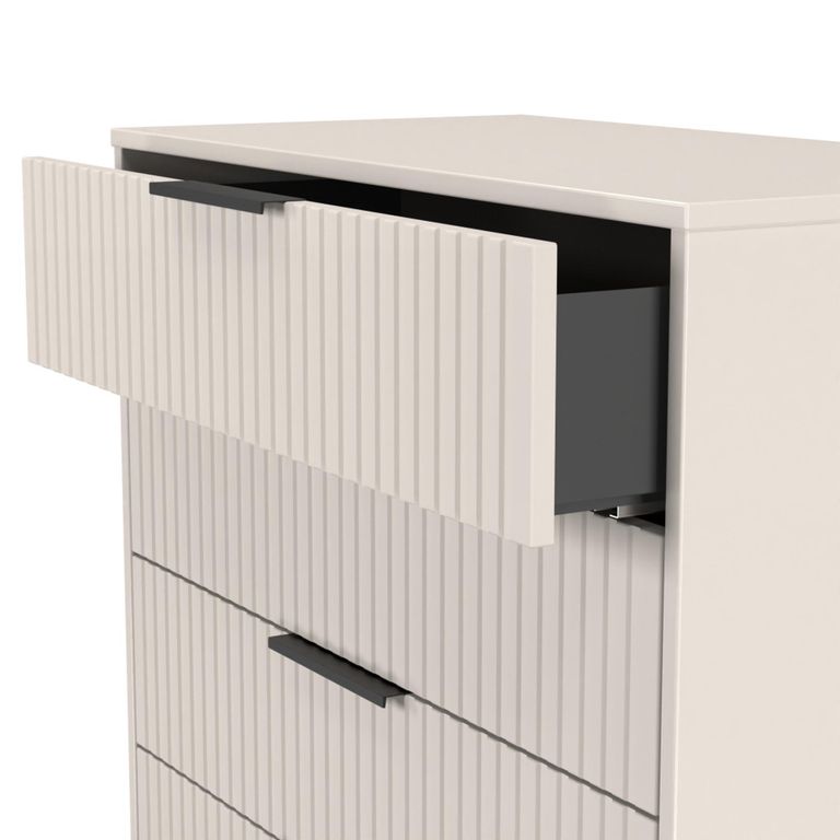 Fluted Chest - 5 Drawer - Wide - Kashmir Matt