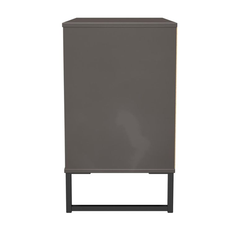 Fluted Chest - 3 Drawer - Graphite