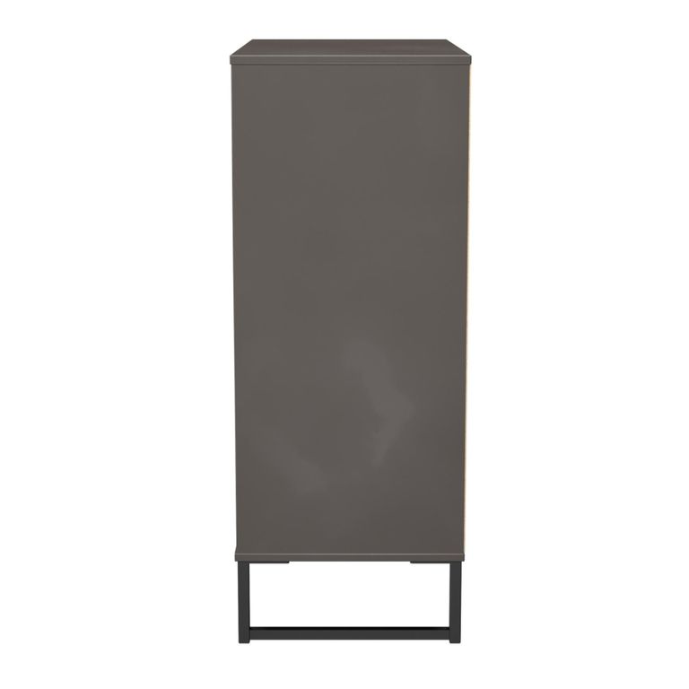 Fluted Chest - 5 Drawer - Wide - Graphite