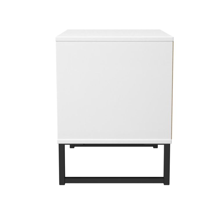Fluted Chest - 2 Drawer - Midi - Reed Green and White Matt