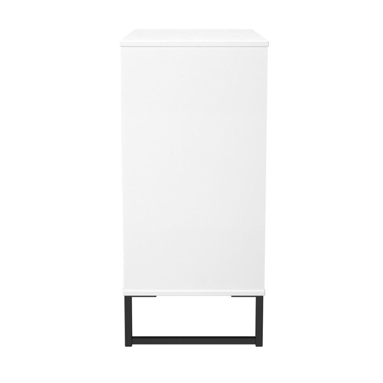 Fluted Chest - 4 Drawer - Reed Green and White Matt