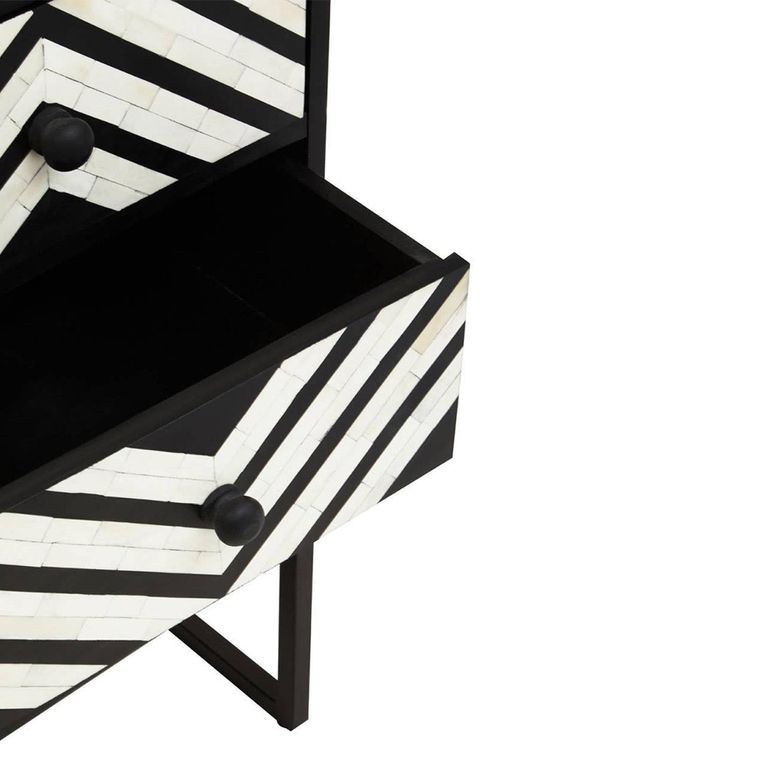 Fusion Chest - 3 Drawer - Black Bone Inlay