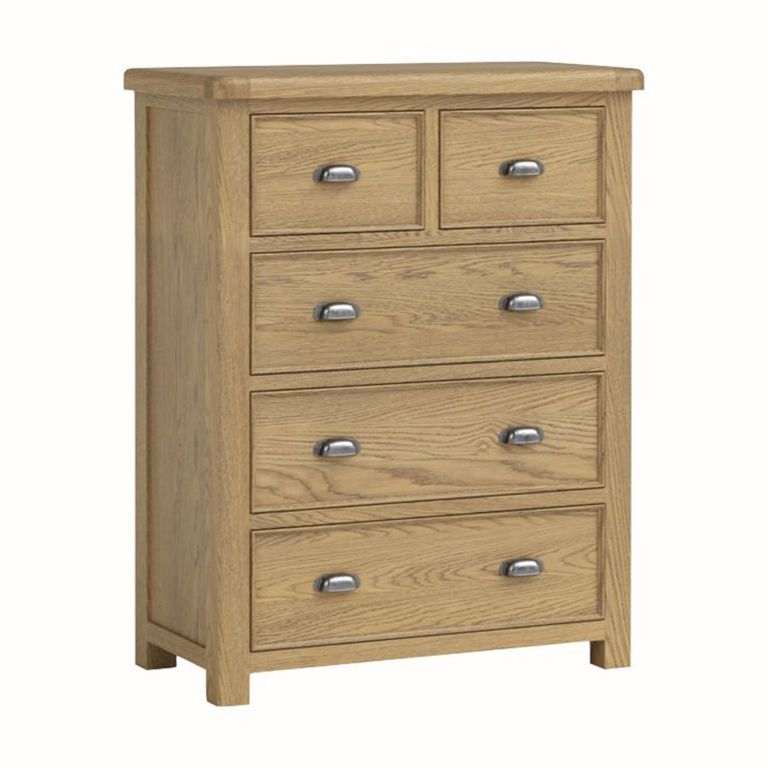 Dorchester Chest - 2+3 Drawer - Rustic Oak