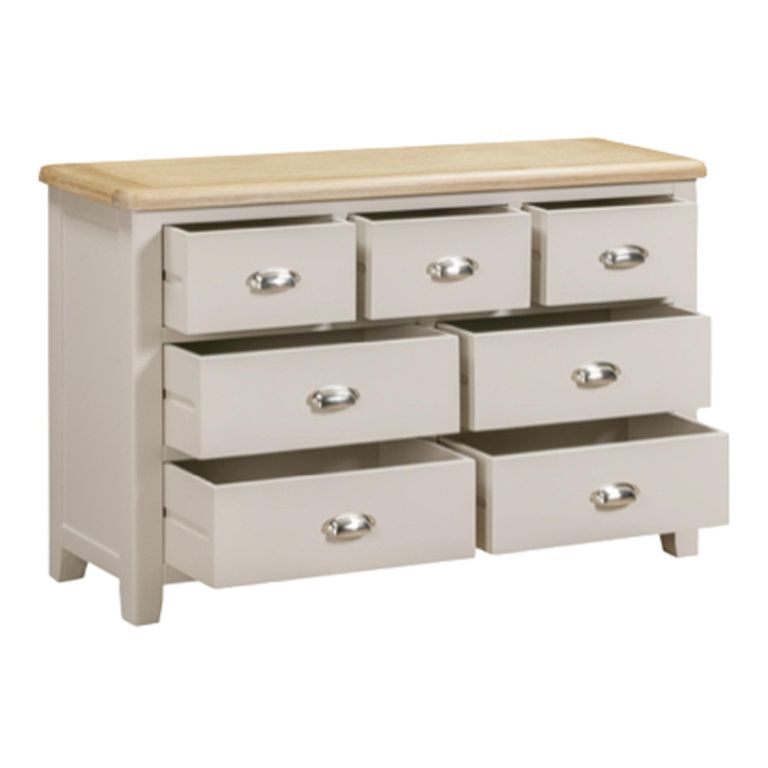 Windermere Painted Chest - 3+4 Drawer - Wide - Oyster Grey