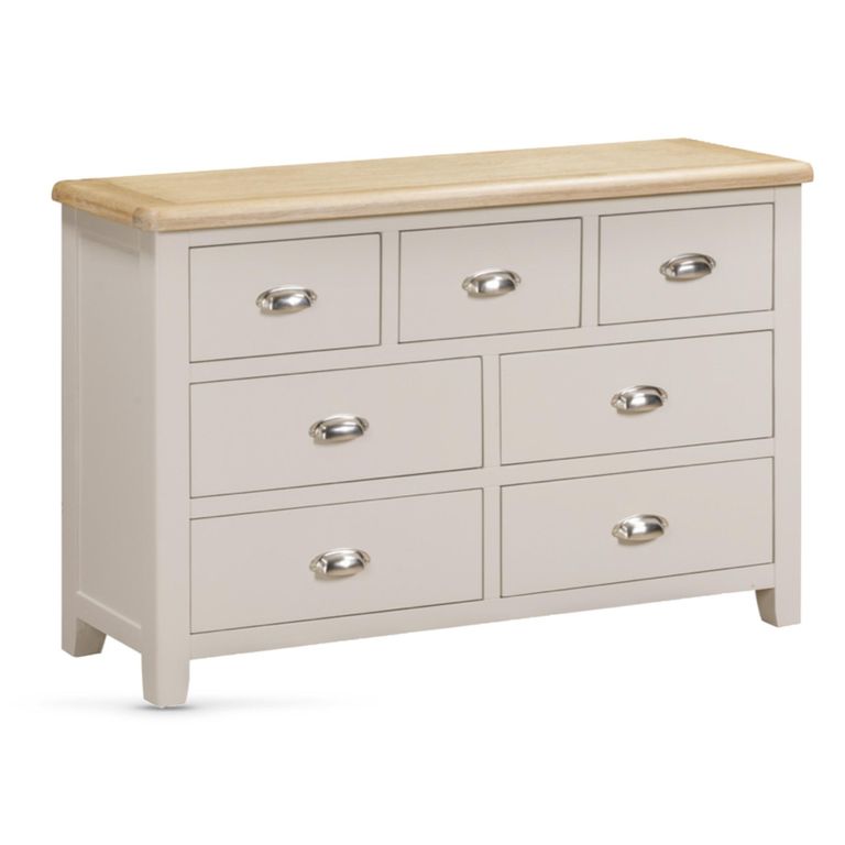 Windermere Painted Chest - 3+4 Drawer - Wide - Oyster Grey