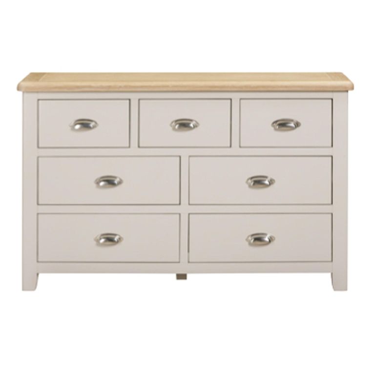 Windermere Painted Chest - 3+4 Drawer - Wide - Oyster Grey