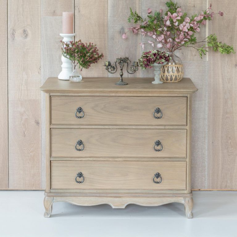 Camille Chest - 3 Drawer - Grey Oak