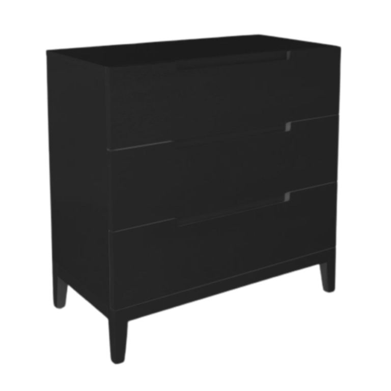 Orchid Chest - 3 Drawer - Wenge Black - Wood