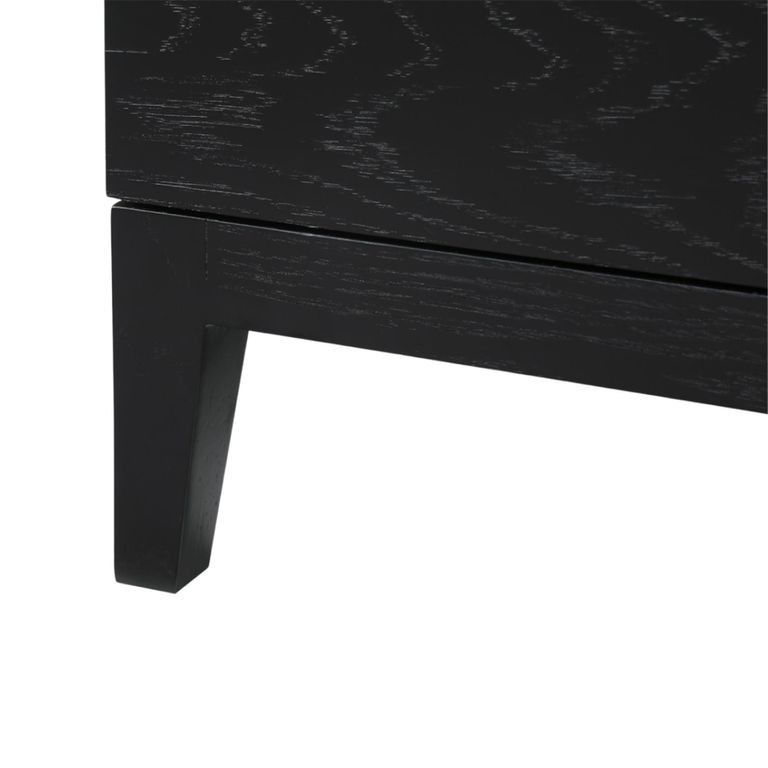 Orchid Chest - 3 Drawer - Wenge Black and White - Marble Top and Wood
