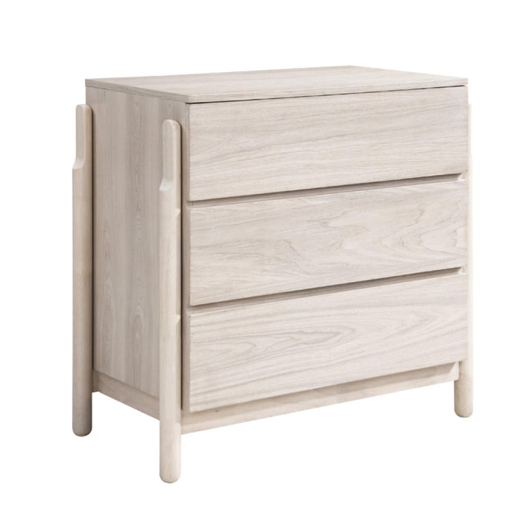 Whisper Wide Chest - 3 Drawer - White Washed Oak - Wood
