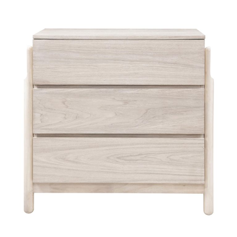 Whisper Wide Chest - 3 Drawer - White Washed Oak - Wood