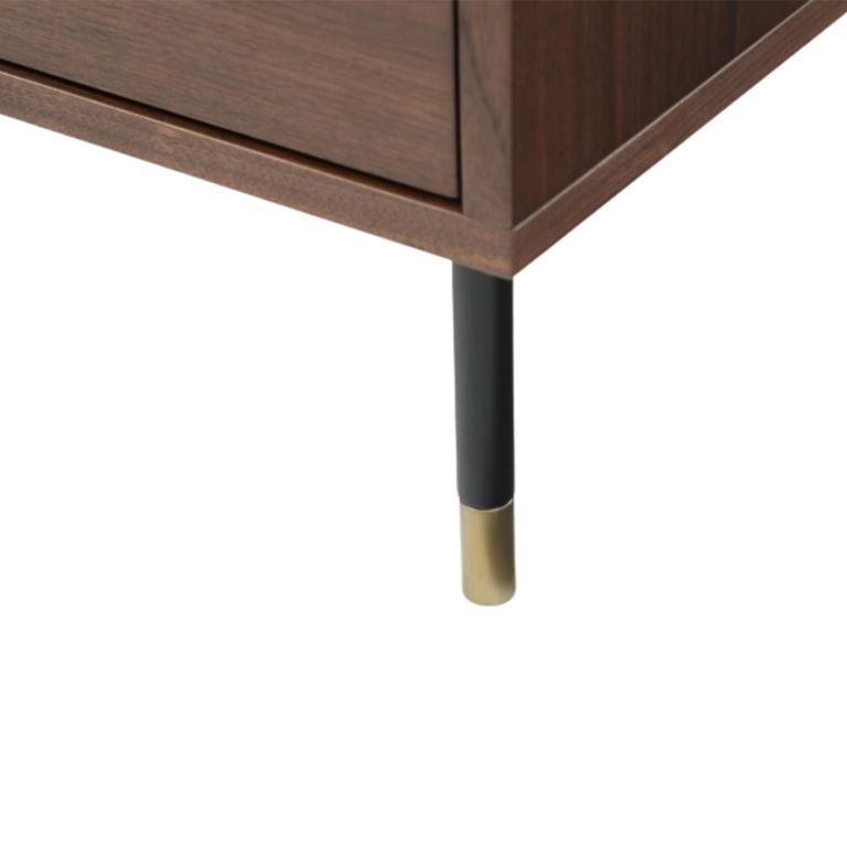 Willow Chest - 3 Drawer - Tobacco Walnut and Beige - Wood and Marble Effect