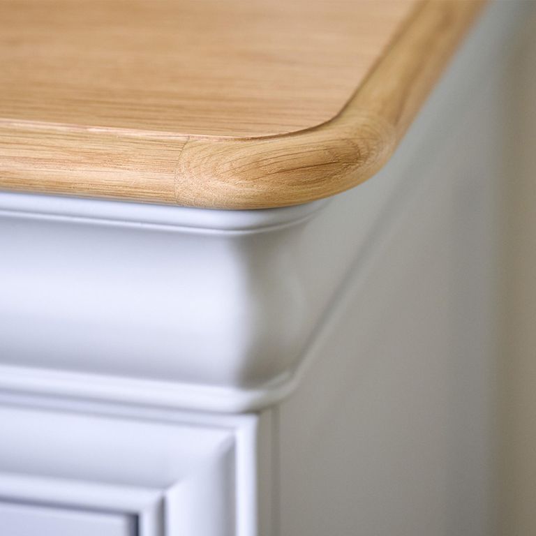 Chantilly Tall Chest - 6 Drawer - Grey Painted - Wood