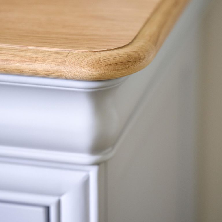 Chantilly Wide Chest - 4 + 3 Drawer - Grey Painted - Wood