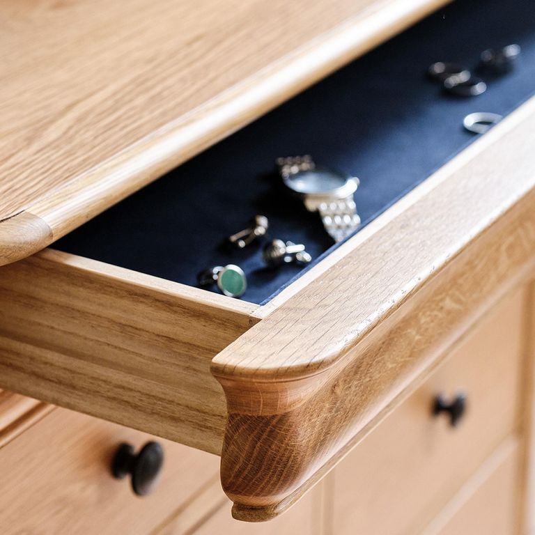 Bordeaux Wide Chest - 4 + 3 Drawer - Natural - Oak