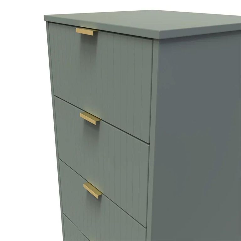 Clearance - Nashville Chest - Narrow - 5 Drawer - Green - FSS17390