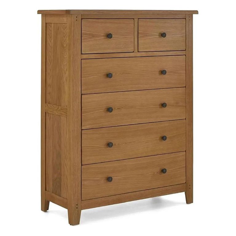 Clearance - Burford Chest - 2+4 Drawer - Oak - FSS17397