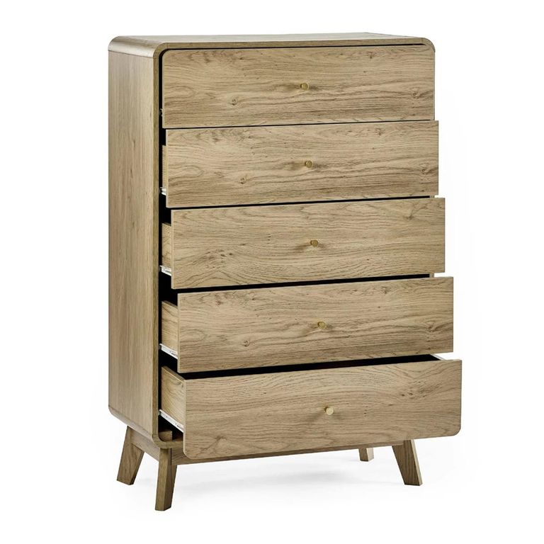 Ingrid Chest - 3 Drawer - Tall - Natural - Oak