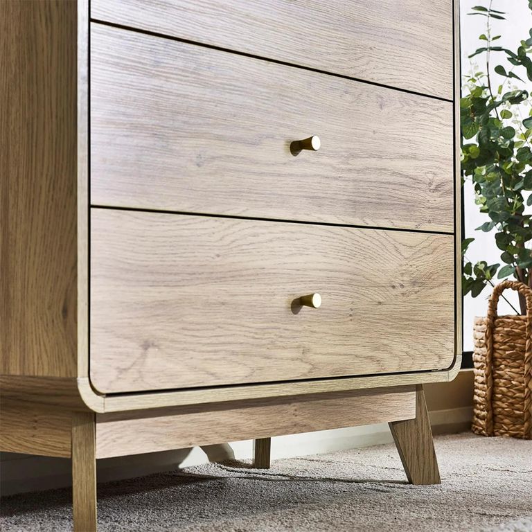 Ingrid Chest - 3 Drawer - Tall - Natural - Oak