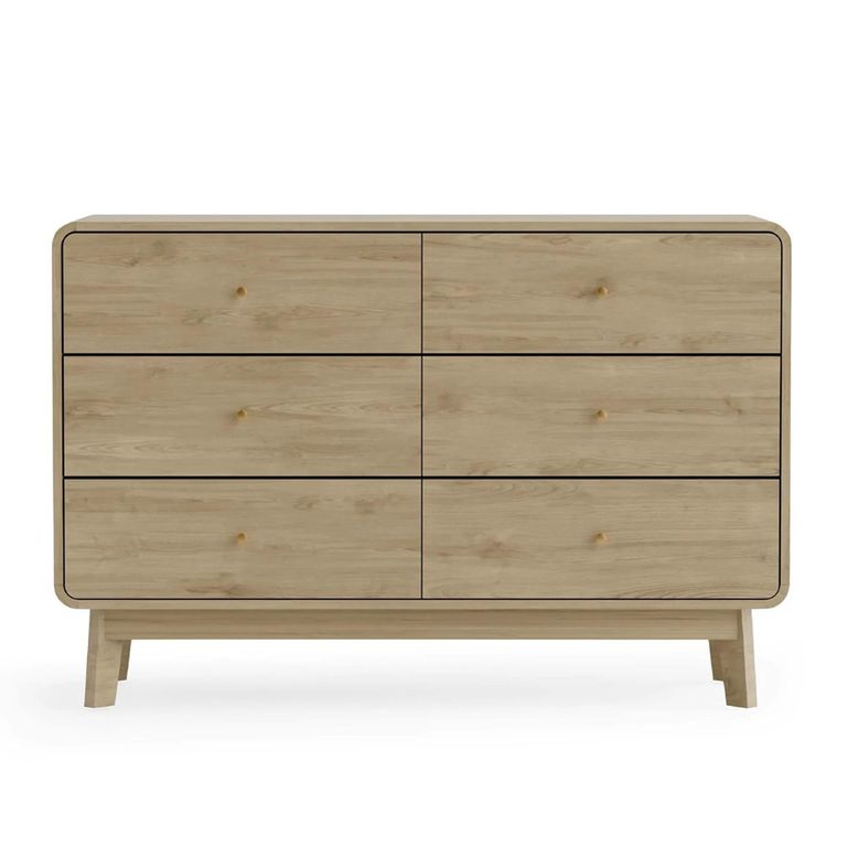 Ingrid Chest - 6 Drawer - Wide - Natural - Oak
