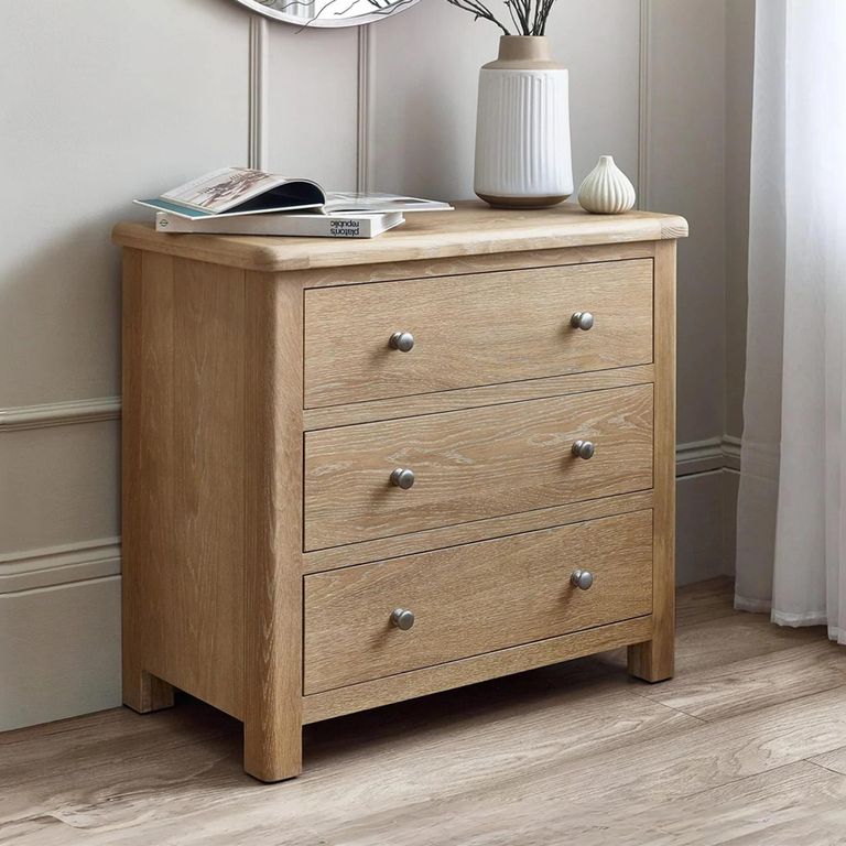 Memphis Chest - 3 Drawer - Limed Oak