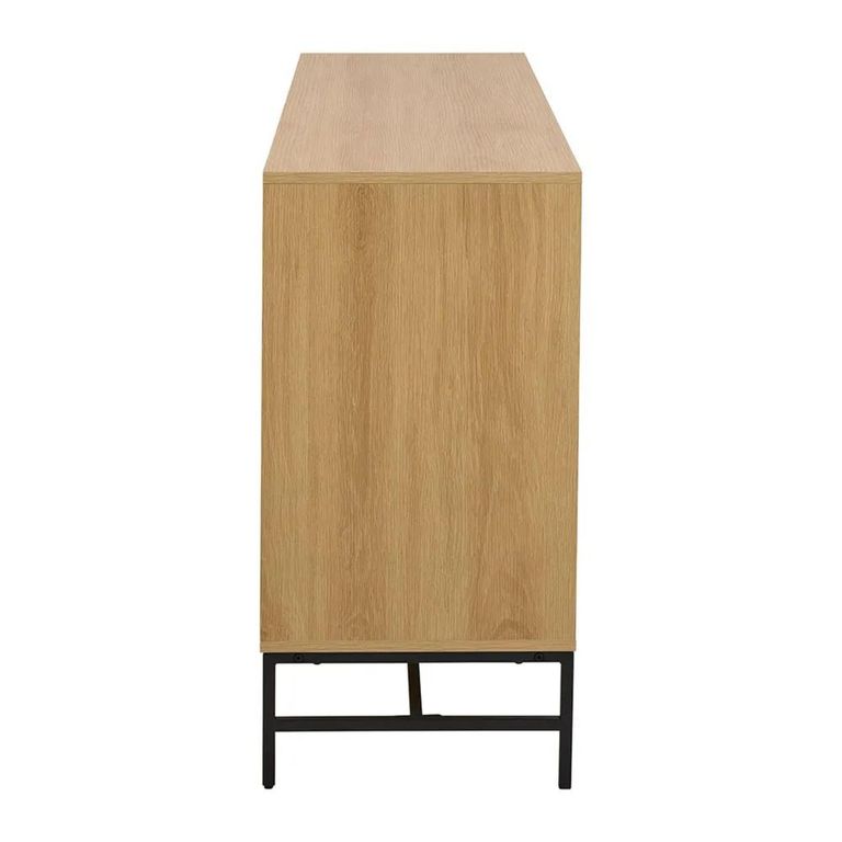 Clearance - Albany Wide Chest - 6 Drawer - Ribbed Oak - FSS17428