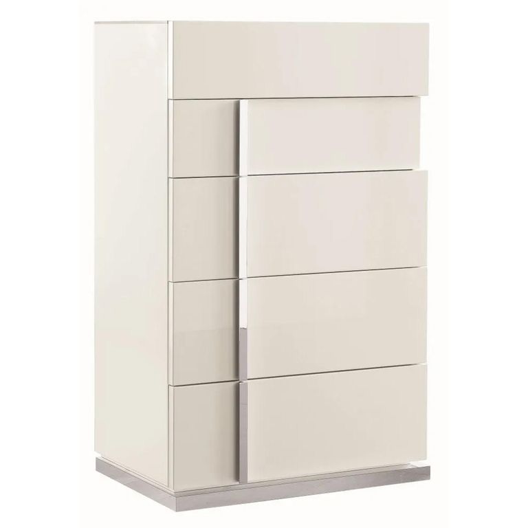 Canova Chest - 5 Drawer - White Gloss