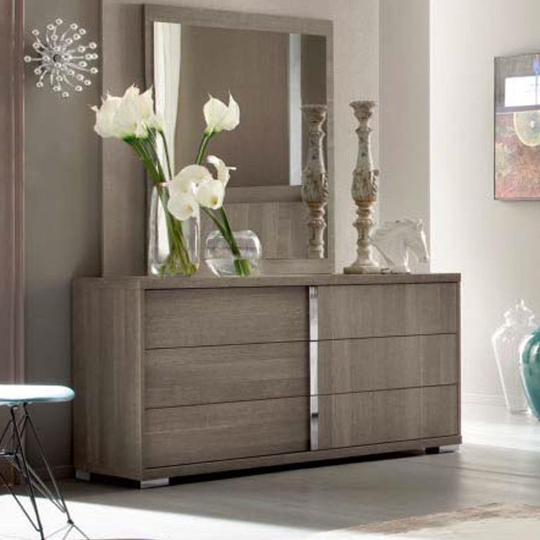 Tivoli Wide Dresser - 6 Drawer - Grey Wood
