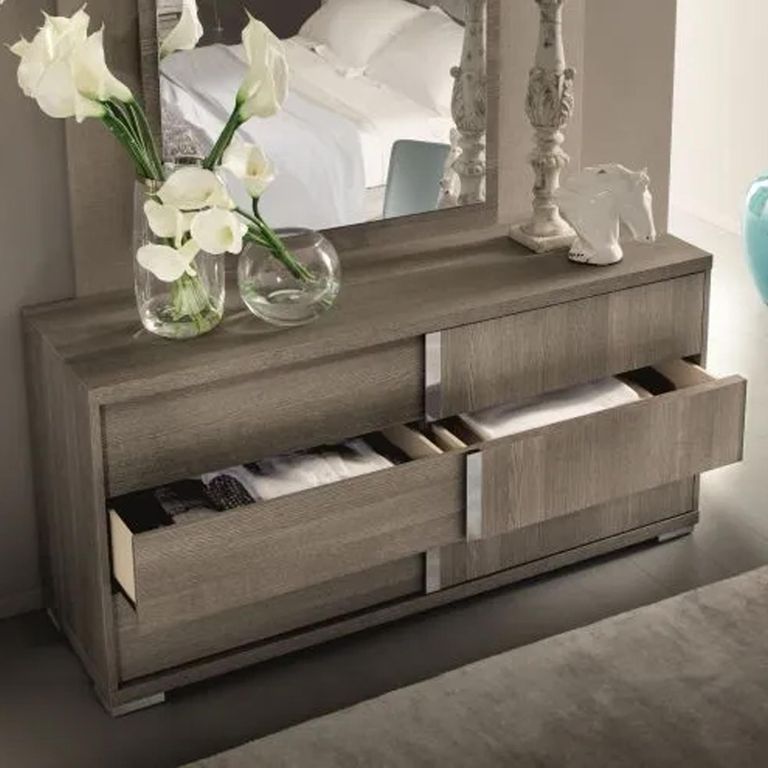 Tivoli Wide Dresser - 6 Drawer - Grey Wood