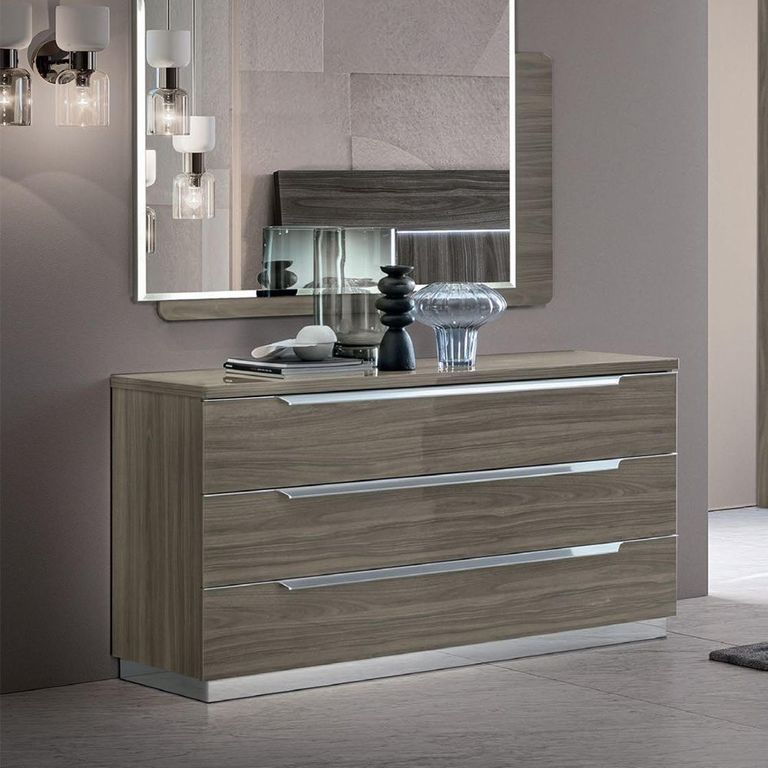 Kroma Italian Chest - 3 Drawer - Venetian Grey