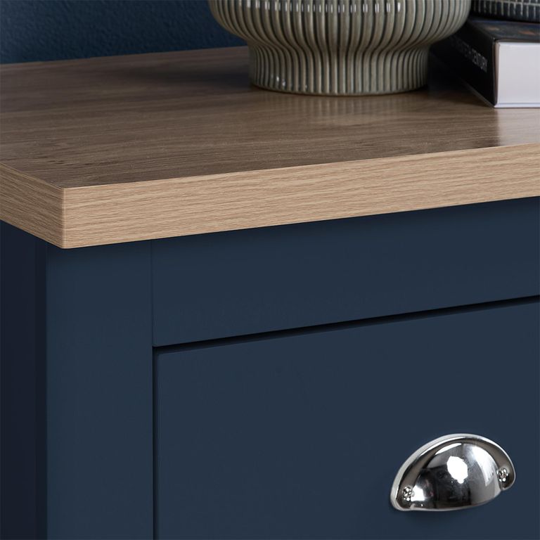 Highgate Chest - Wide - 6 Drawer - Navy Blue Painted
