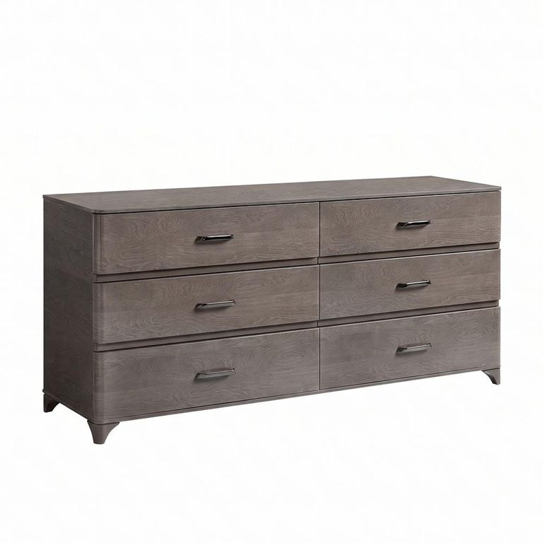Maia Italian Chest - 6 Drawer - Wide - Silver Birch