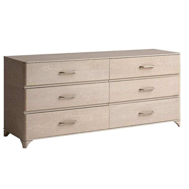 Maia Italian Chest - 6 Drawer - Wide - Sand Birch