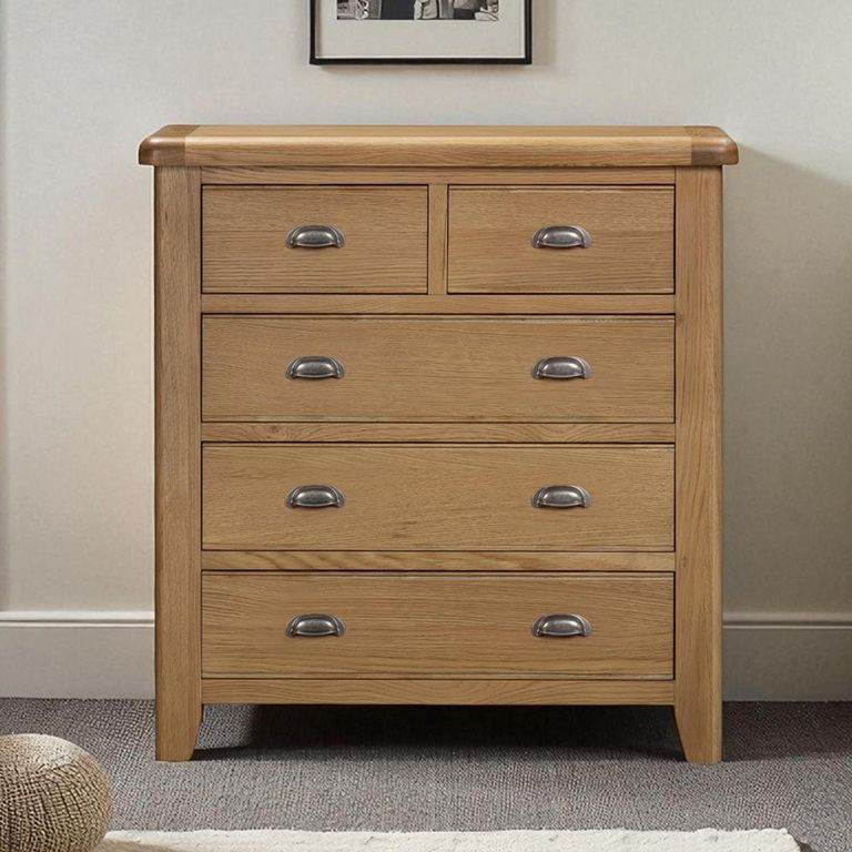 Hopewood Oak 2+3 Drawer Chest