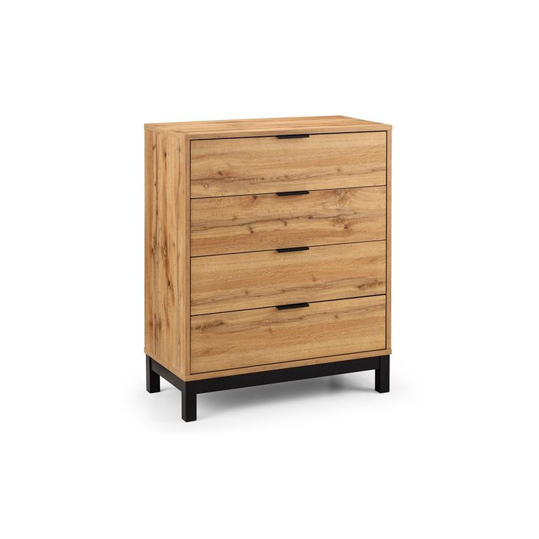 Bali Oak Chest of Drawers - 4 Drawer