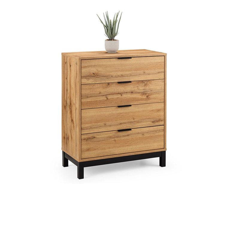 Bali Oak Chest of Drawers - 4 Drawer