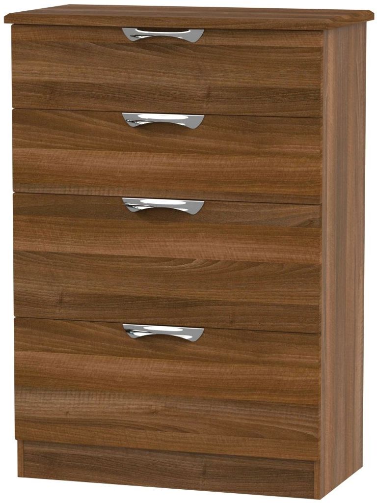 Camden Deep Chest - 4 Drawer - Walnut