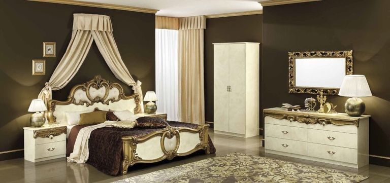Barocco Dresser - Double - Ivory and Gold