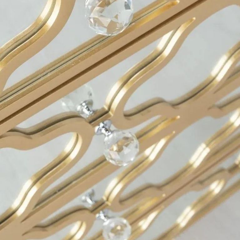 Casablanca Chest - 3+2 Drawer - Mirrored - Gold Trim