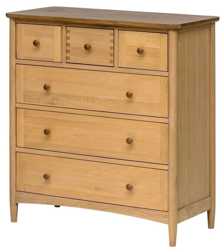 Grace Chest - 3+3 Drawer - Wide - Natural Oak