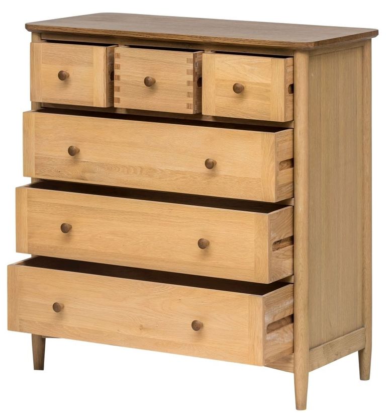 Grace Chest - 3+3 Drawer - Wide - Natural Oak