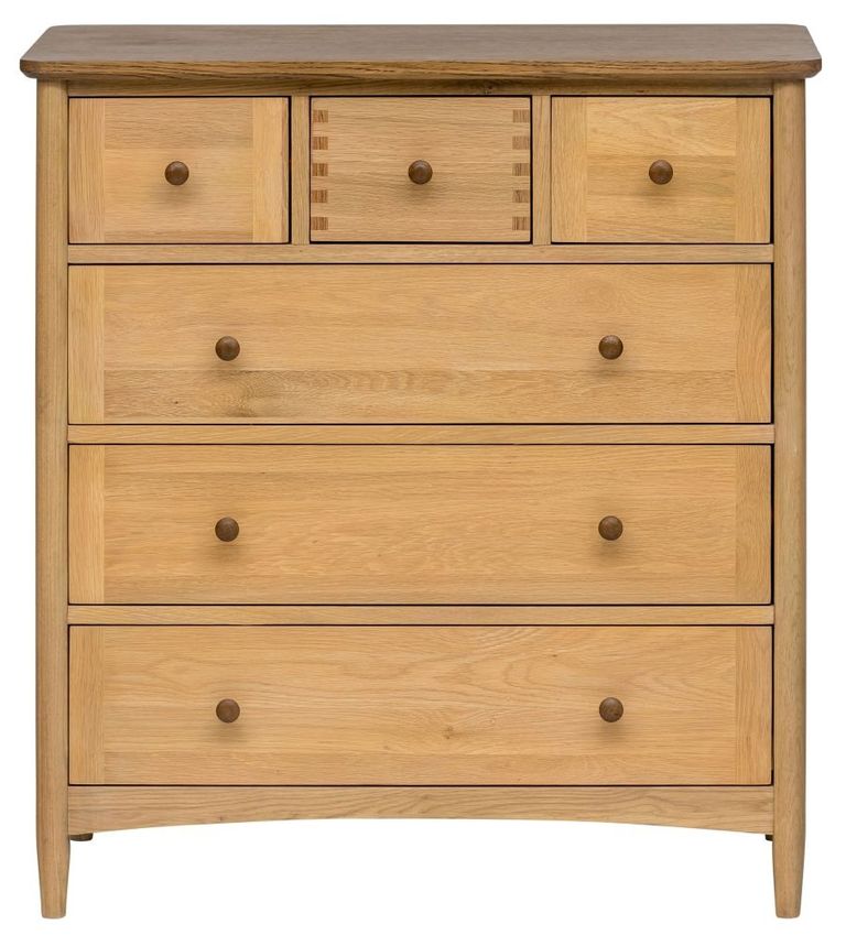 Grace Chest - 3+3 Drawer - Wide - Natural Oak